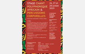 Stage CHANTS POLYPHONIQUES AFRICAINS ET PERCUSSIONS 