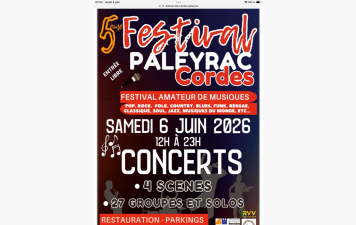 Festival des Cordes à Paleyrac samedi 6 juin